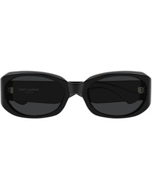Saint Laurent Eyewear Oval Frame Sunglasses - Black