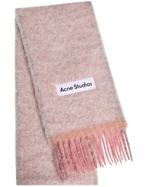 Acne Studios Valley Wool-Blend Scarf - Pink
