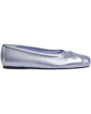 Marni Square Toe Slip-On Flats - Grey