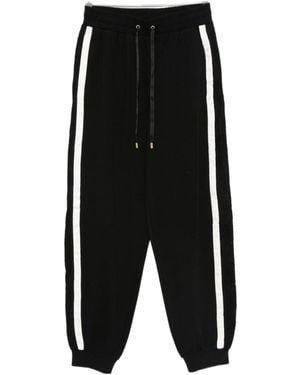 Liu Jo Side-Stripe Drawstring Joggers - Black