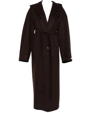 Sportmax Collared Long-Sleeved Coat - Black