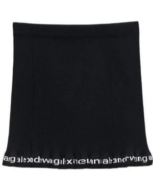 Alexander Wang Ribbed Mini Skirt - Black