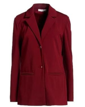 Max Mara Minimalist Singlebreasted Blazer - Red