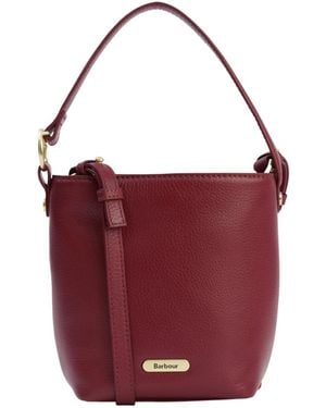 Barbour Solid Color Crossbody Bag - Red