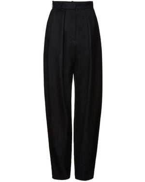 Magda Butrym High-Waisted Oversize Tapered Trousers - Black
