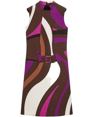 PUCCI Marmo-Print Mini Dress - Purple