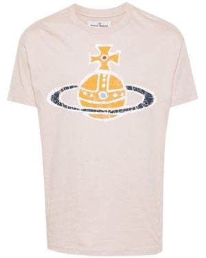 Vivienne Westwood Orb Printed Crewneck T-Shirt - White