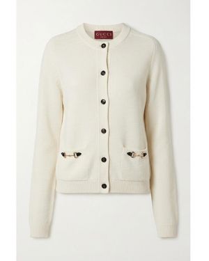 Gucci Wool And Cashmere Cardigan - Natural