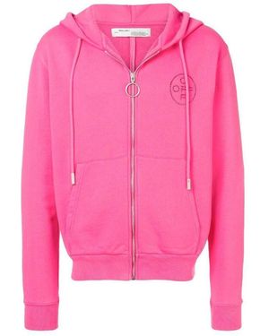 Off-White c/o Virgil Abloh Bright Diamond Zipper Casual Jacket - Pink