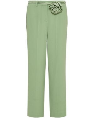 Marella Belt Loops Slacks - Green