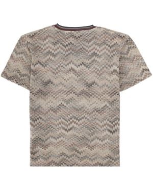 Missoni Zigzag Knit T-Shirt - Grey