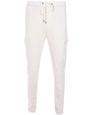 Peserico Logo-Plaque Track Pants - White