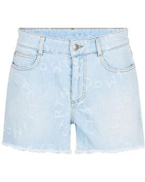 Stella McCartney Logo Denim Shorts - Blue