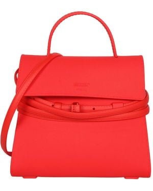 Moschino Belt-Detail Top Handle Shoulder Bag - Red