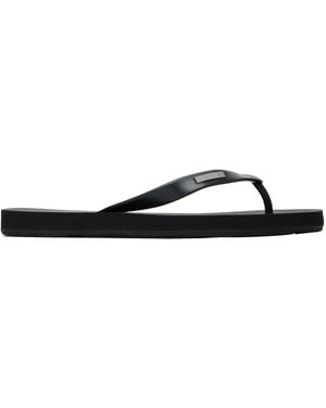 HELIOT EMIL He Square-Toe Flip-Flops - Black