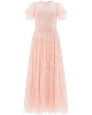Needle & Thread Deco Dot Gloss Gown - Pink