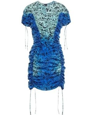 Stella McCartney Printed Silk Minidress - Blue