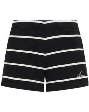 Amiri Striped Logo Shorts - Black