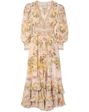 CAMILLA V-Neck Maxi Dress - Natural