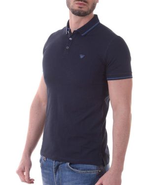 Armani Jeans Logo Slim Polo Shirt - Blue