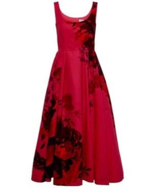 Erdem Floral Cotton Faille Maxi Dress - Red