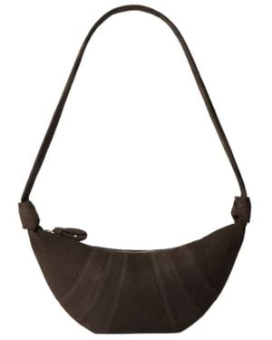 Lemaire Medium Croissant Panelled Shoulder Bag - Black