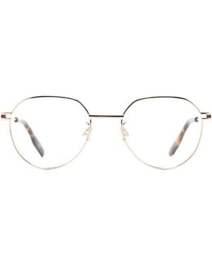 McQ Alexander Mcqueen Eyewear Round Frame Glasses - White