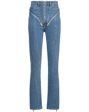 Mugler High-Waist Jeans - Blue