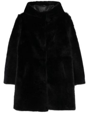 Arma Sama Shearling Coat - Black