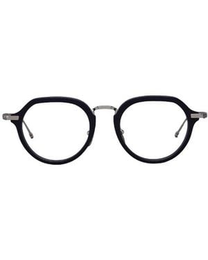 Thom Browne Eyewear Round Frame Glasses - White