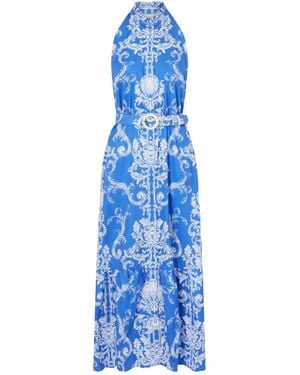 Borgo De Nor Printed Camisole Maxi Dress - Blue