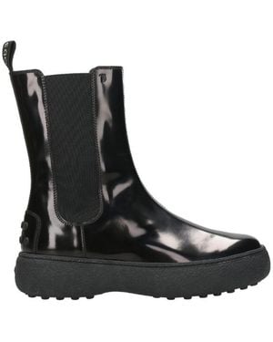 Tod's W. G. Chelsea Slip-On Boots - Black