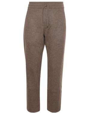 Loro Piana Drawstring Knit Trousers - Grey