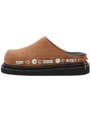 Toga Studded Slip-On Sandals - Brown