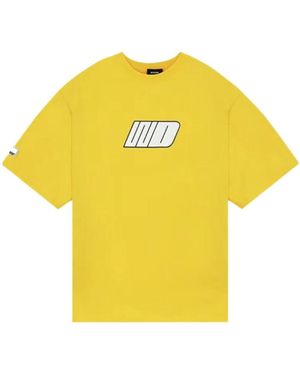 we11done Logo Round-Necked T-Shirt - Yellow