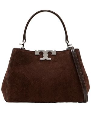 Tory Burch Mini Eleanor Logo Plaque Satchel Bag - Brown