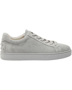 Tod's Paneled Suede Sneakers - Gray