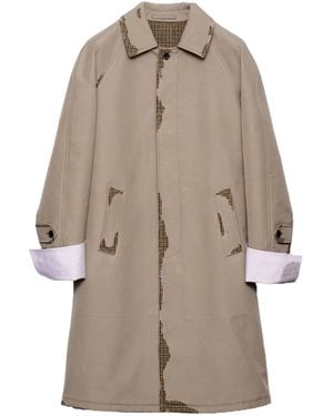 Prada Bonded Devoré Cotton Coat - Natural
