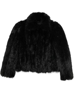 Balenciaga Shrunk Fur Jacket - Black