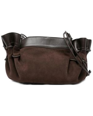 Hereu Ruffled Tote Bag - Brown
