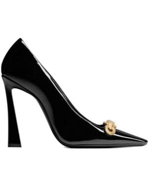Saint Laurent Severine Squared Pointed Toe Pumps - Black