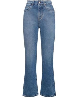 Proenza Schouler Jasper Mid Rise Flared Jeans - Blue