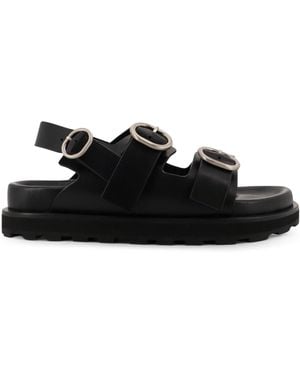 Jil Sander Leather Sandals - Black