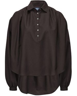 Polo Ralph Lauren Pleated Blouse - Black
