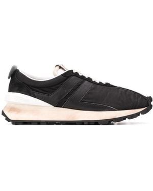 Lanvin Bumpr Lace-Up Sneakers - Black