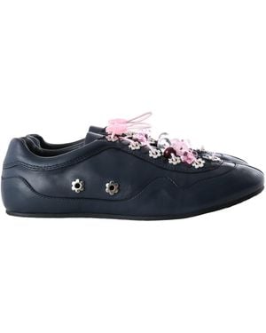 Cecilie Bahnsen Blaise Beaded Low-Top Trainers - Blue