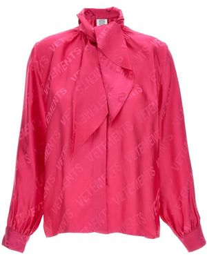 Vetements 'Monogram' Blouse - Pink