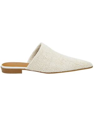 McQueen Woven Mules - White