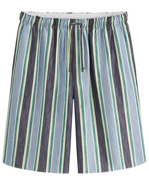 Dior Iviera Oblique Sun Stripes Shorts - Blue