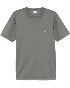 C.P. Company Logo Patch Crewneck T-Shirt - Gray